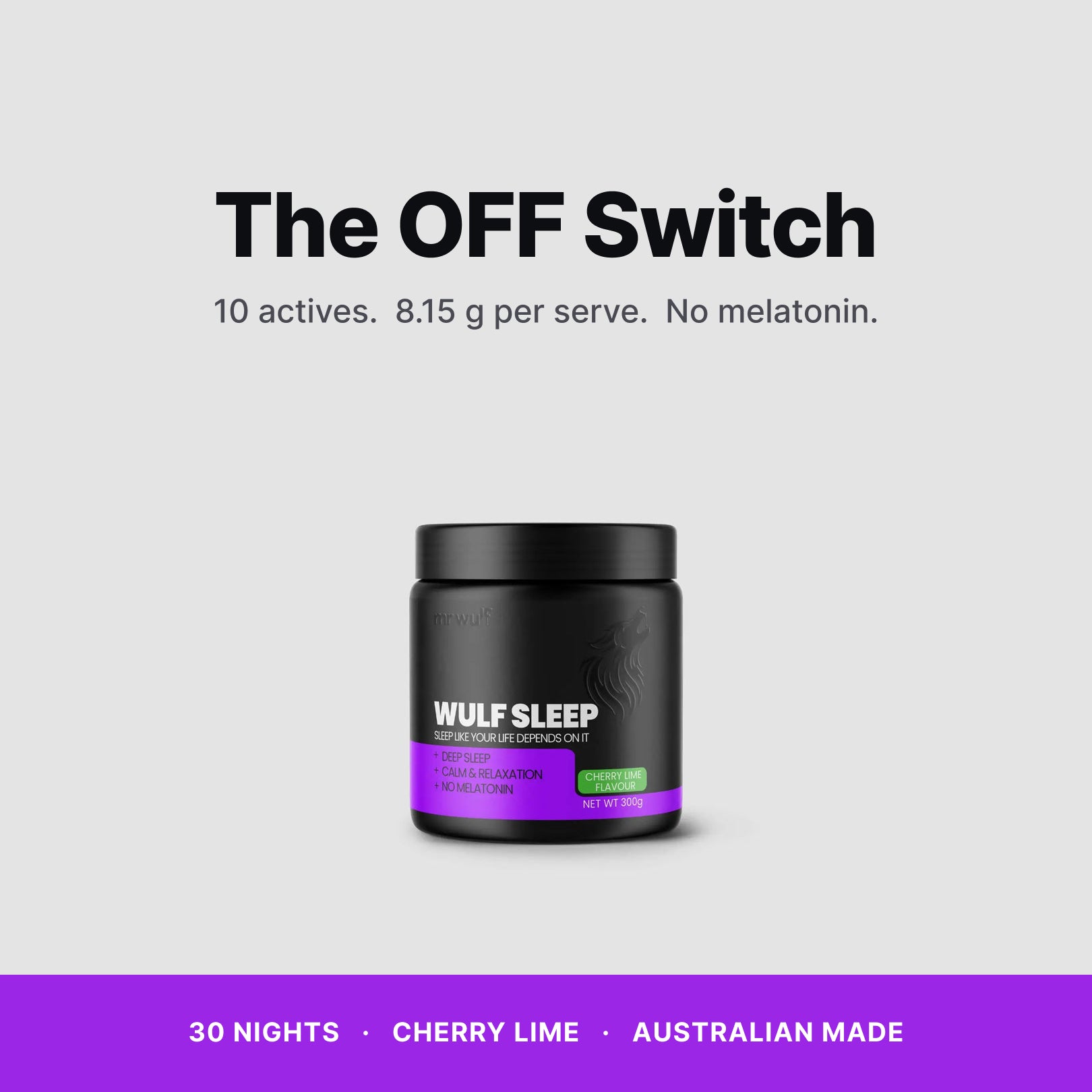 WULF Sleep Natural Sleep Supplement | The Off Switch