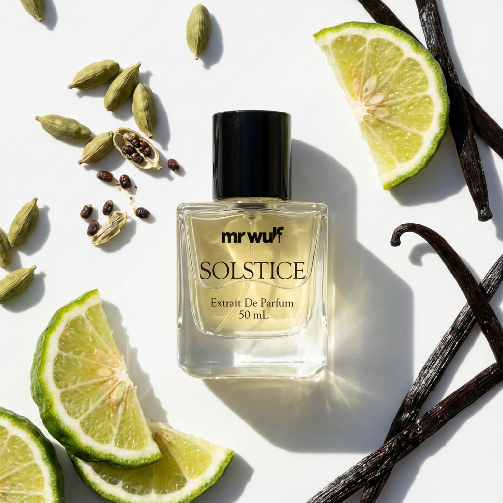 Solstice Cologne | Woody Aromatic–Amber with Soft Florals