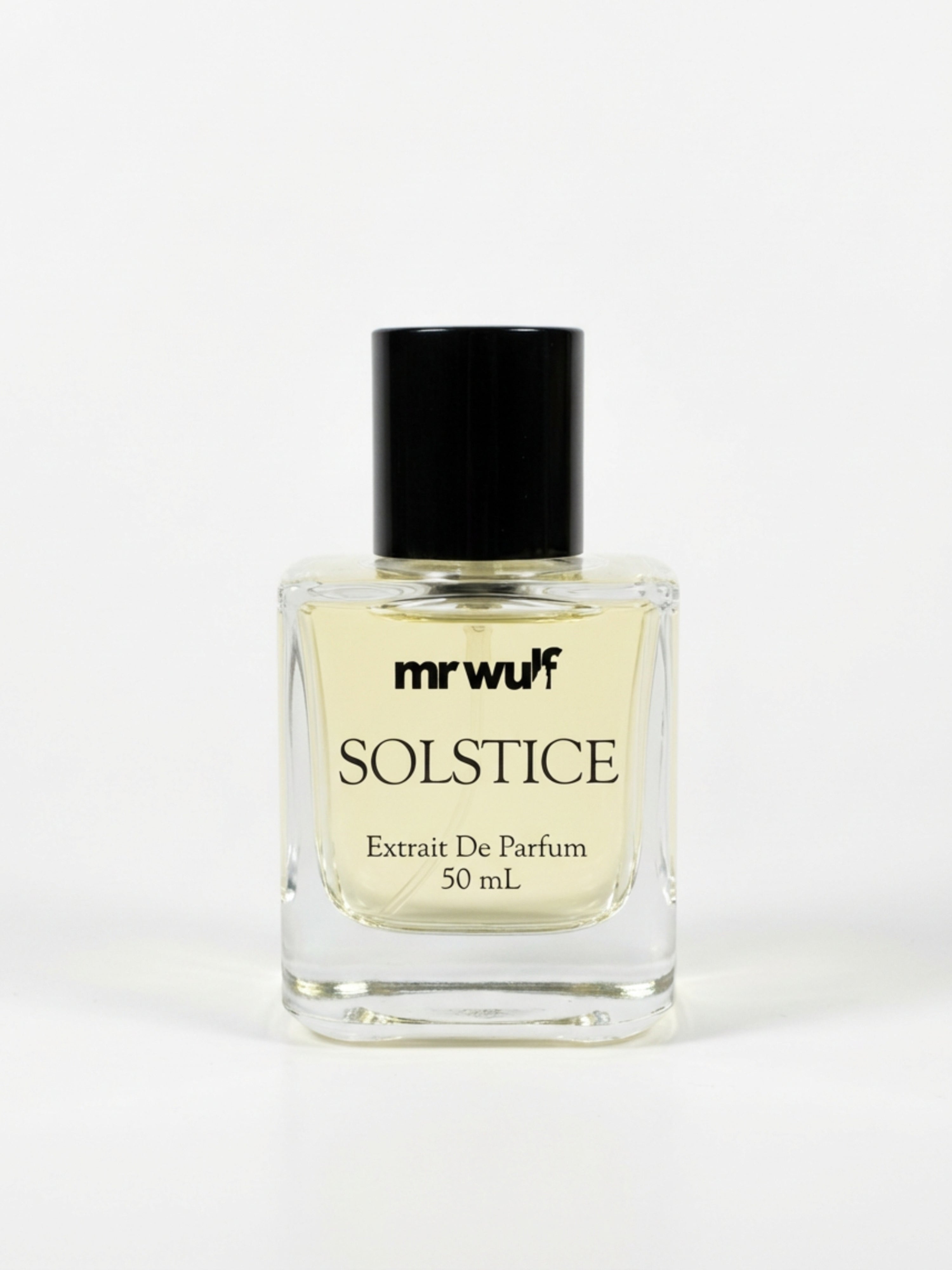 Solstice Cologne in a 50 mL bottle, Extrait De Parfum from mr wulf featuring a sleek design.