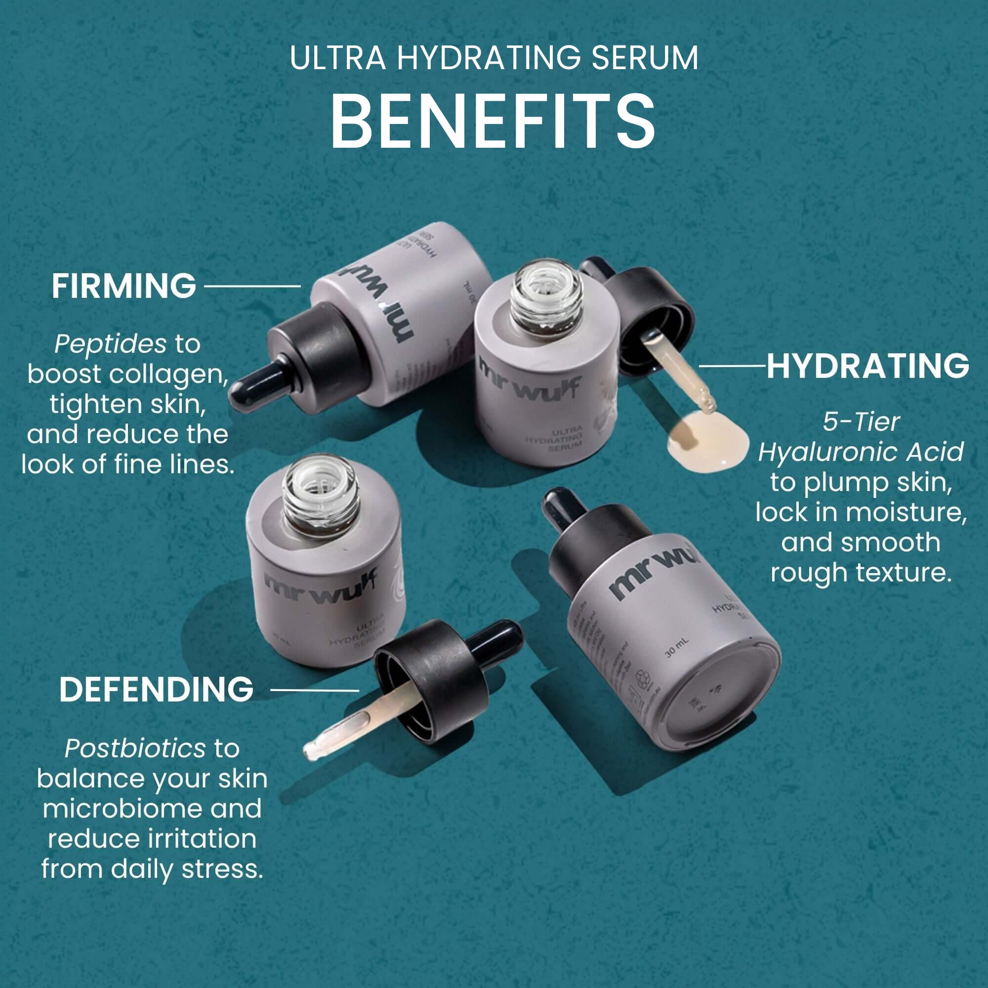 Ultra Hydrating Face Serum for Men – for Firm, Smooth Skin