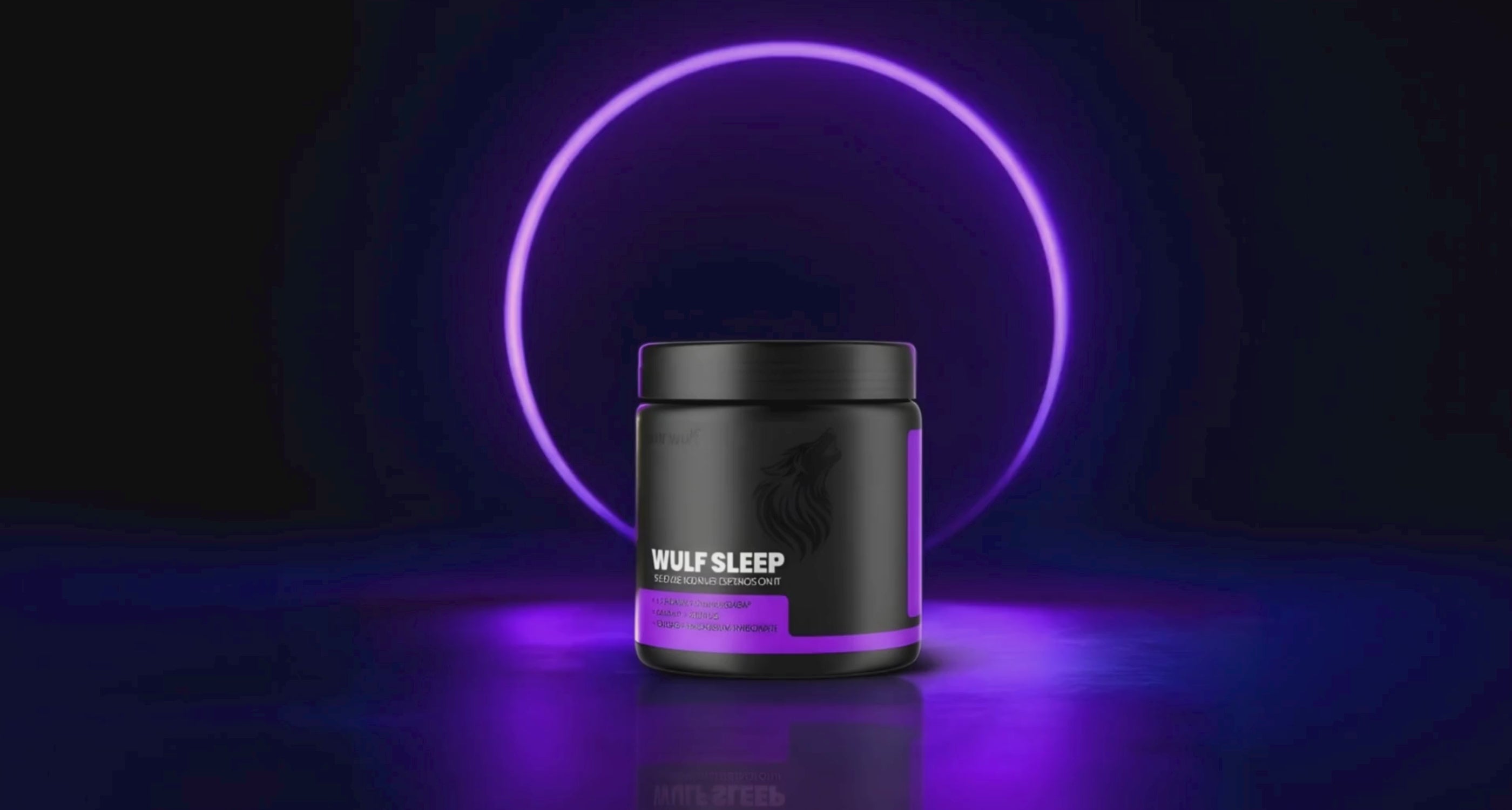 Load video: Wulf Sleep with a purple ring behind, the ring slowly rotates and stars spin off to create the milky way galaxy