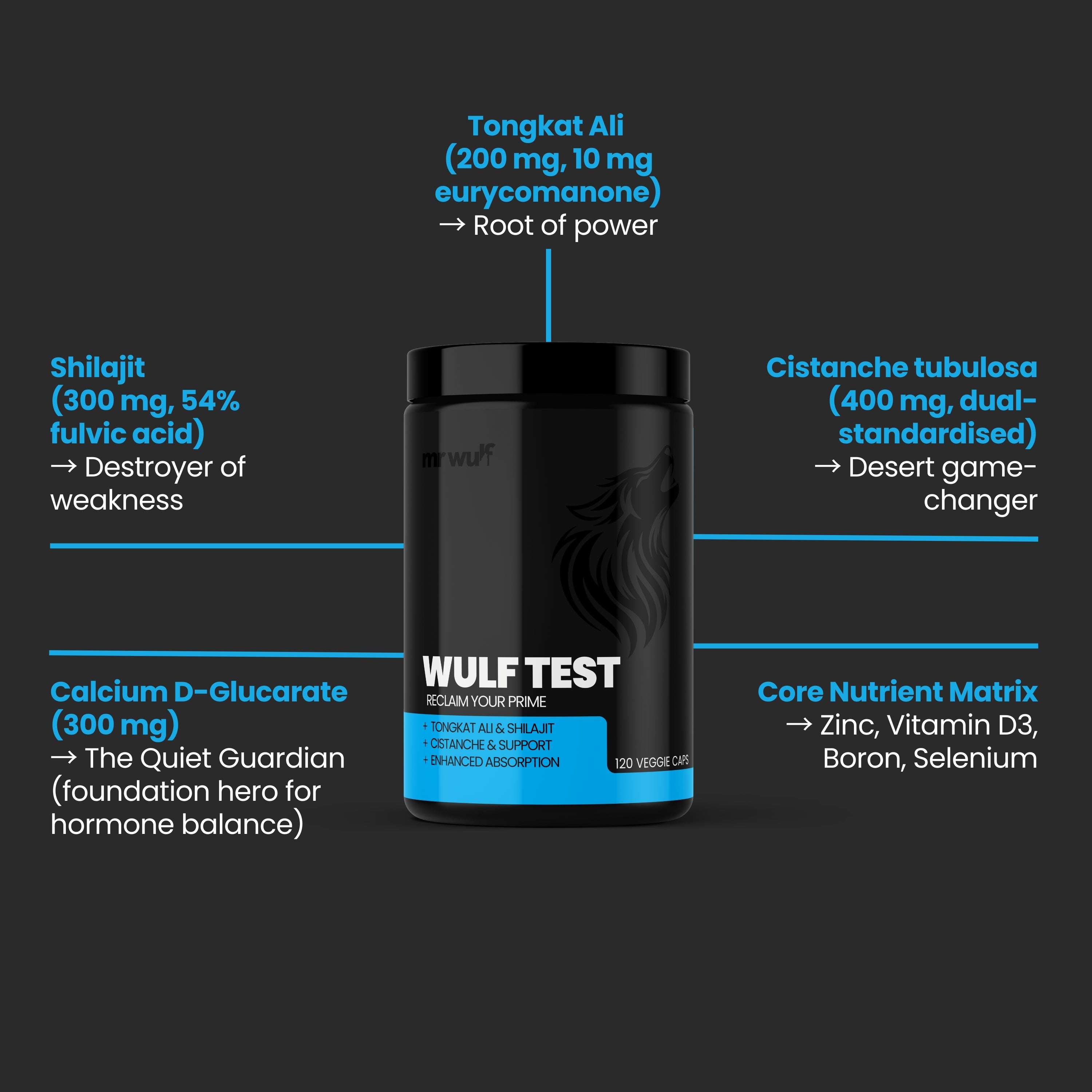 WULF Test Testosterone Supplement | Reclaim Your Edge
