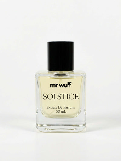 Solstice Cologne in a 50 mL bottle, Extrait De Parfum from mr wulf featuring a sleek design.
