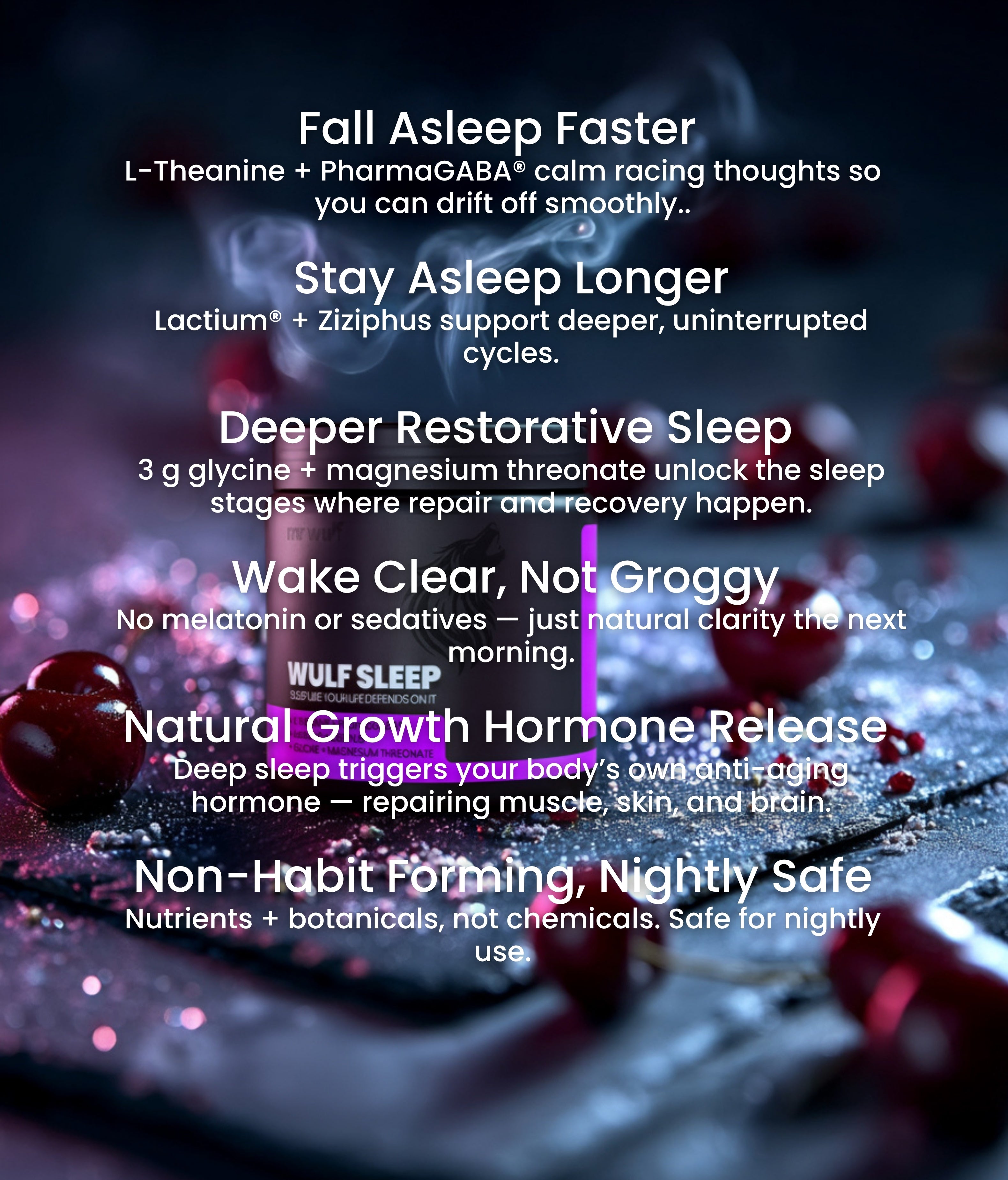 WULF Sleep Natural Sleep Supplement | Wake Restored