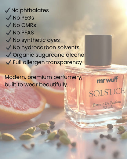 Solstice Cologne | Woody Aromatic–Amber with Soft Florals