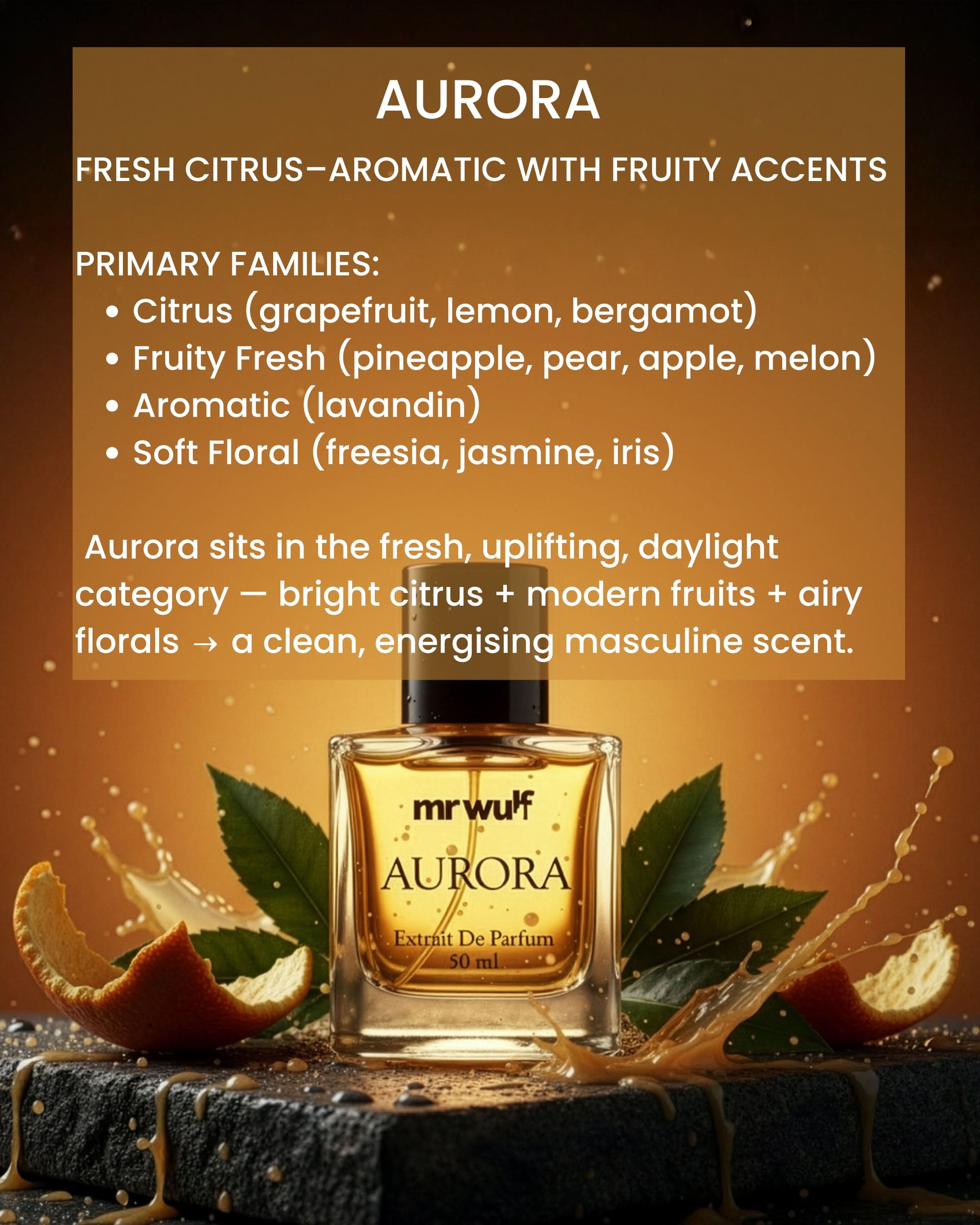 Aurora Cologne | Fresh Citrus–Aromatic with Fruity Accents